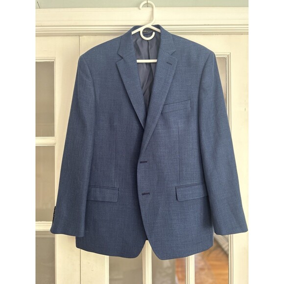 Lauren Ralph Lauren Mens 43R Blue 2-Button Blazer Jacket Preppy - Picture 2 of 6